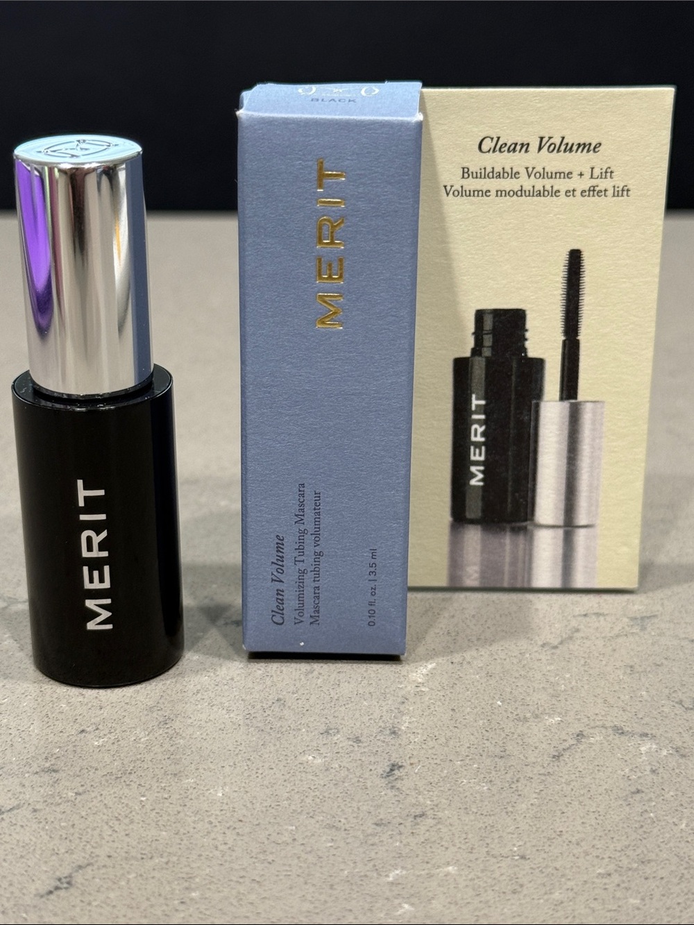 Merit Clean Volume Mascara - Black, new/unused, travel Size
